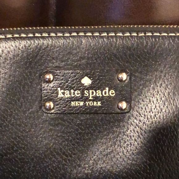 KATE SPADE Black Leather Satchel Top Zipper Bag with Front Zipper Pocket - Picture 5 of 16